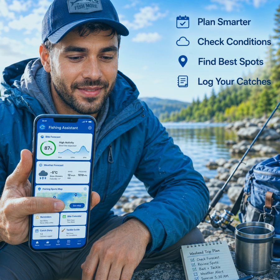 Fishing reports and local notes inside mobile app